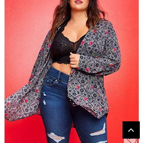 🆕💀 🌹2X BETSEY JOHNSON FLORAL SKULLS TUNIC BLOUSE 🌹 💀 - Picture 6 of 8